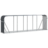 Anthracite galvanized steel log holder rack measuring 118.1x17.7x39.4 inches.